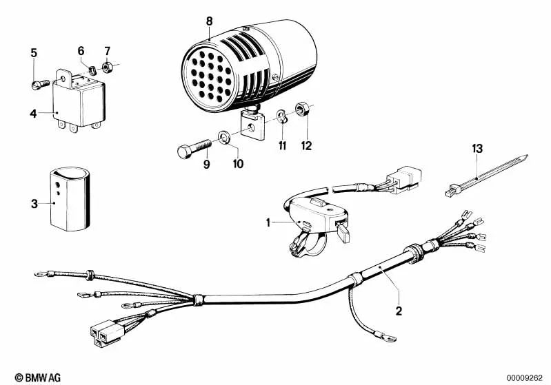 Relé OEM 61321358198 para BMW 1502-2002tii, 5' E12, 5' E28, 6' E24, 7' E23, 2500-3.3Li... y más. Original BMW.
