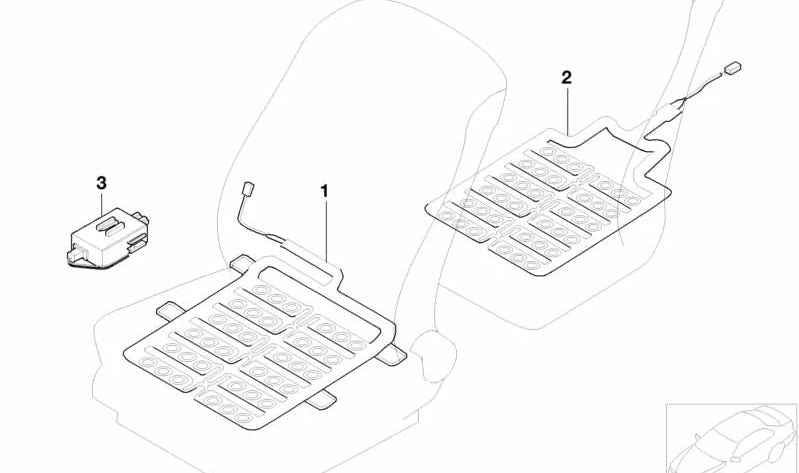 Módulo de control para sensor de asiento OEM 65776917134 para BMW Serie 7 E65, E66. Original BMW