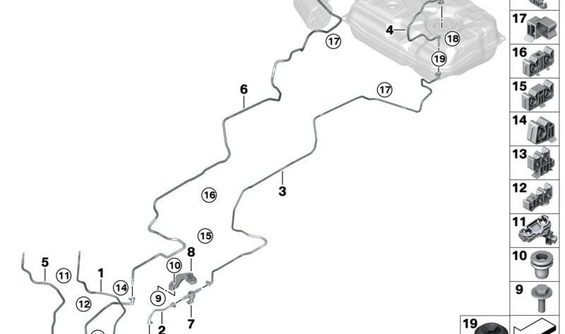 Flachkopf-Blindnietmutter für BMW 1er F20N, F21N, 2er F22, F23, F87, 3er F30, F31N, F34, F35N, 4er F32, F33, F36, 5er E60, E61, G30, G38, 6er E63, E64, G32, X3 F25, G01, G08, G45, X4 F26, X5 F15, F85, G05N, X6 F16, F