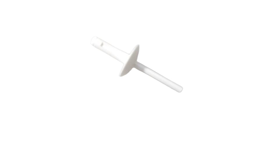 Clip plástico blanco OEM 07147391323 para BMW X1 F48 (modelos: 18i, 20i, xDrive20d, xDrive25i, sDrive16d). Pieza de fijación para molduras laterales y pasos de rueda. Original BMW.