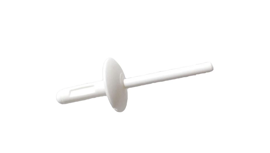 Clip plástico blanco OEM 07147391323 para BMW X1 F48 (modelos: 18i, 20i, xDrive20d, xDrive25i, sDrive16d). Pieza de fijación para molduras laterales y pasos de rueda. Original BMW.
