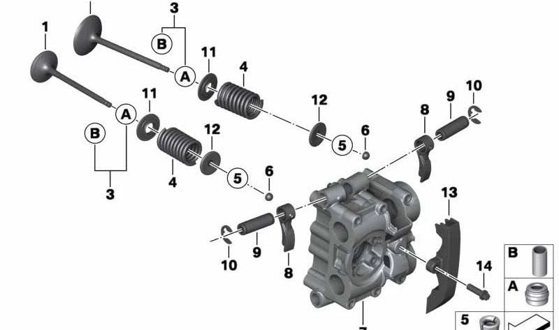 Elemento de suporte esquerdo OEM 11129443063 para BMW Motorrad R nineT, R nineT Pure, R nineT Scrambler, R nineT Urban G/S. Originais BMW Motorrad.