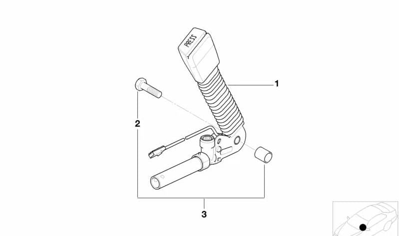 Tornillo de cabeza redonda con ranura limpiapintura OEM 07149148308 para BMW E39, E52 y MINI R50, R52, R53, R55, R56, R57, R58, R59, R60, R61. Original BMW y MINI.