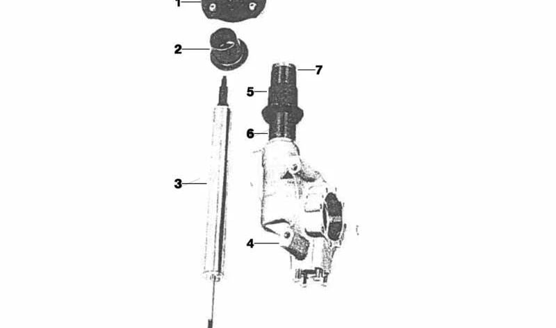 Soporte superior de muelle OEM 31332222879 para BMW E36, E46, Z3. Original BMW.