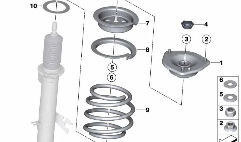 Arandela OEM 31336776760 para MINI R50, R53, R56, Clubman R55, Cabrio R52, Coupé R58, Roadster R59... y más. Original MINI.