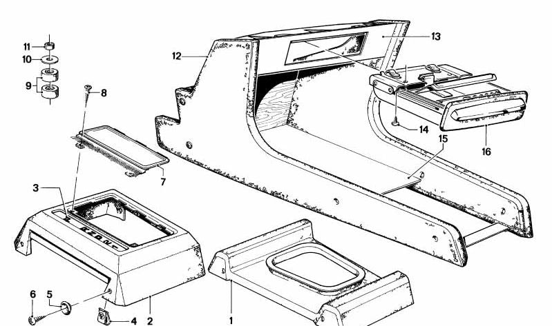 EMBELLECADOR CHANGE LEVER OEM 51161835790 FOR BMW 3 E21 Series. Original BMW.