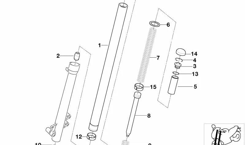 OEM pressure spring 31427702834 for BMW motorcycles F 800 S, F 800 ST, F 800 R. Original BMW Motorrad.