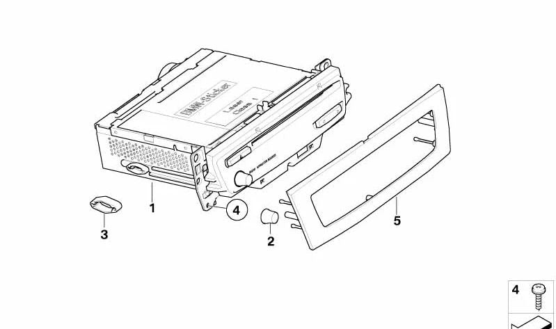 Máscara embellecedora radio OEM 65126925205 para BMW E87. Original BMW.
