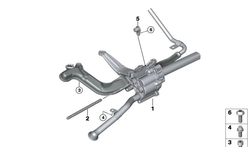 Bomba de extracción de aceite OEM 11417846385 para BMW F87, F80, F82, F83 (incluye versiones N). Original BMW.