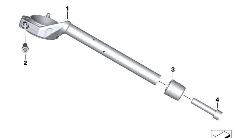 Mitad del manillar izquierdo OEM 32718548405 para BMW Motorrad S 1000 RR (K46). Original BMW Motorrad.