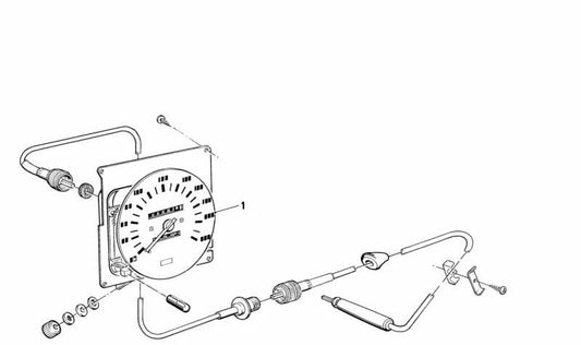 Cuadro de instrumentos / Velocímetro OEM 62121366330 para BMW E21 {316, 318i, 320, 320i, 323i}. Original BMW.