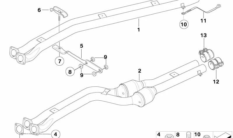 OEM escape support 18303422991 for BMW E83. Original BMW piece.