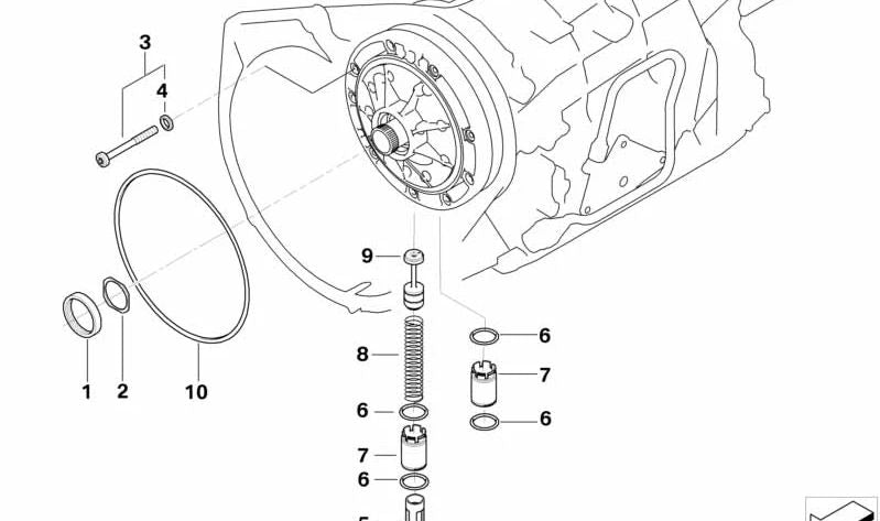 Tubo de transmissão OEM 24201423388 para BMW E46, E39, E38, E85. Peça original da BMW.