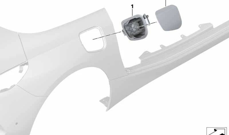 Tapa cubre compartimento OEM 51177433413 para BMW Z4 G29. Original BMW.