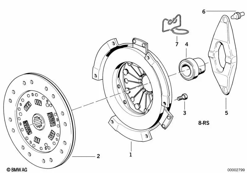 Disco de embrague para BMW E36, E34, E32 (OEM 21211223347). Original BMW