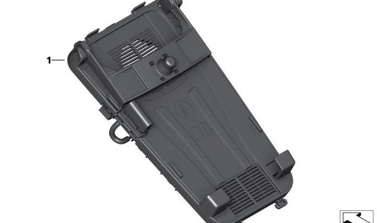 Lastfach mit OEM -Outlet 61348828813 für BMW R 18 B Motorcycles, R 18 transkontinental. Originaler BMW Motorrad.