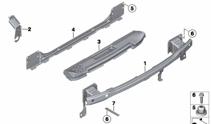 Soporte delantero OEM 51127336492 para MINI R56, R57, R58, R59. Original MINI.