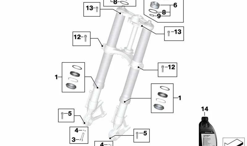 Tapa derecha OEM 31428548876 para motos BMW S 1000 R (K47, K67), S 1000 XR (K49). Original BMW Motorrad.