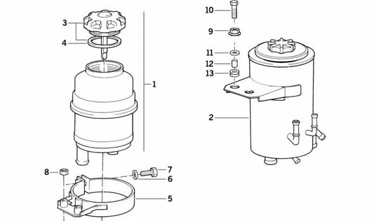 OEM de depósito de petróleo assistido OEM 32411139574 para BMW E34, E32. BMW original.