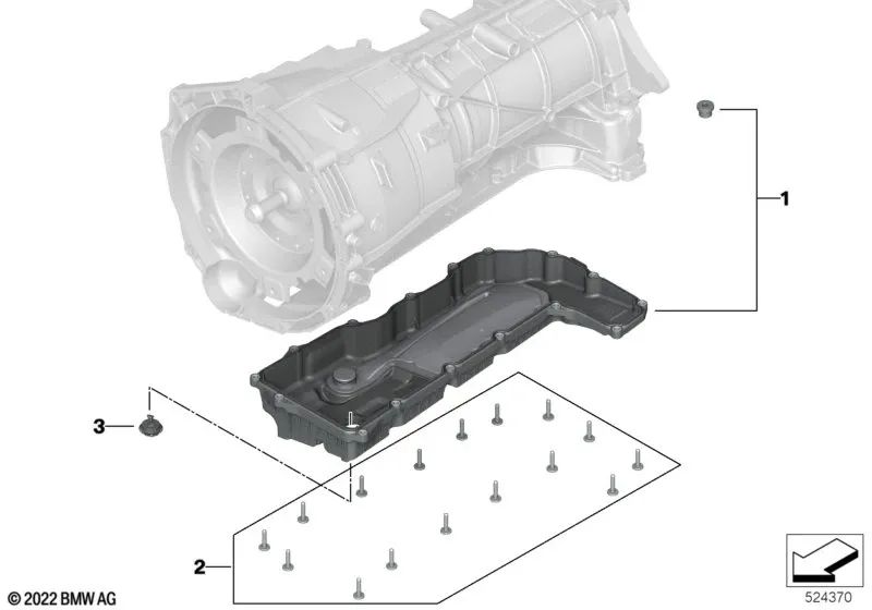 Boîte automatique d'huile Carter pour BMW G09 (OEM 24005A67388). BMW d'origine.
