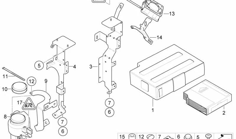 CD humide pour le changeur de DVD pour BMW E65, E66 (OEM 65126913391). BMW d'origine.