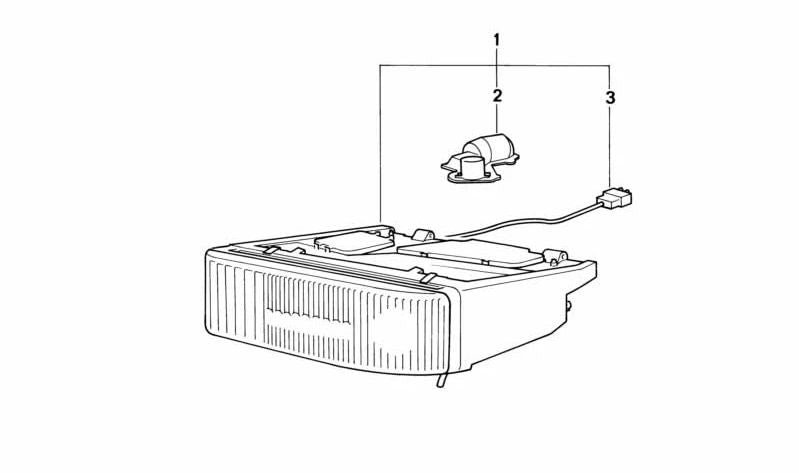 Cableado para faro delantero OEM 63128354539 para BMW E31. Repuesto original BMW.