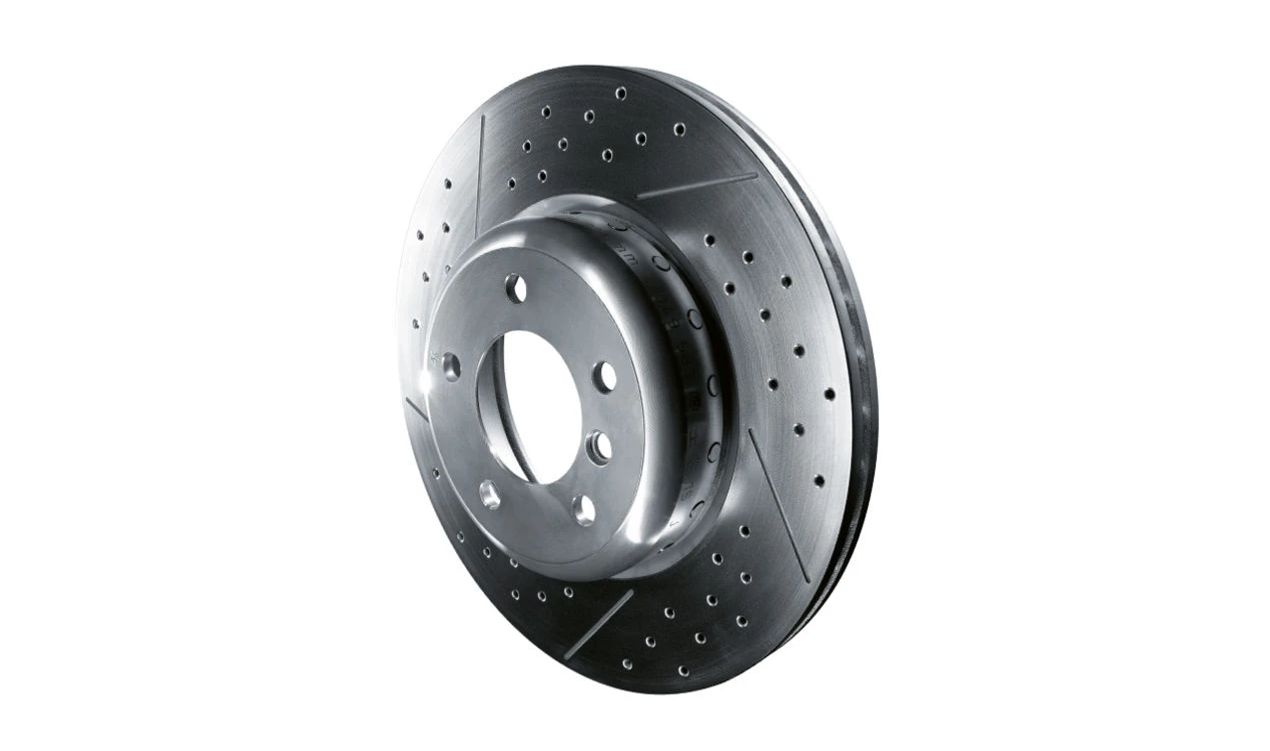 Disco de freno trasero deportivo M Performance OEM 34206896222 para BMW G14, G15, G16, G05, G06. Compatible con frenos M Sport o M Performance de 19". Original BMW.