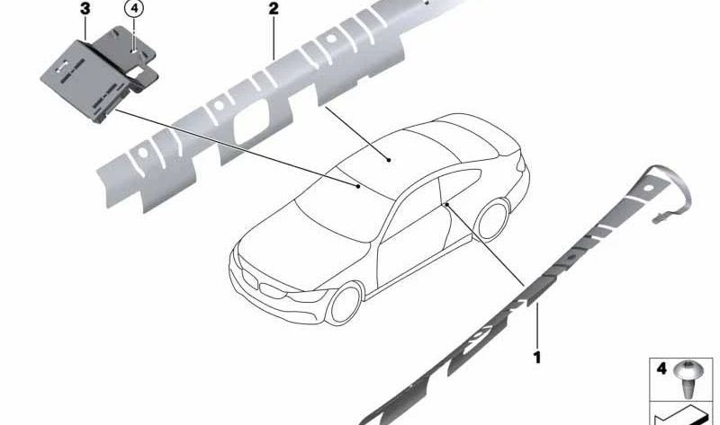 Antena DAB para BMW F33, F83 (OEM 65209281068). Original BMW.