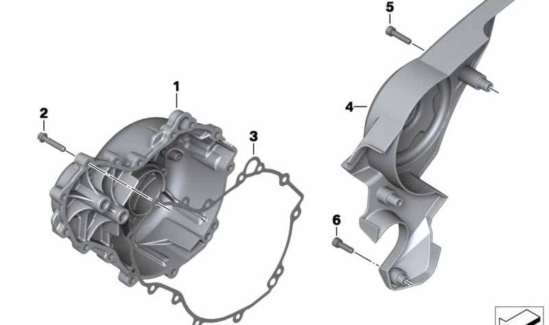 Copertura nera OEM 11147713906 per la BMW F 800 GT motociclette, F 800 S, F 800 ST, F 800 R. BMW MOTORAD originale.