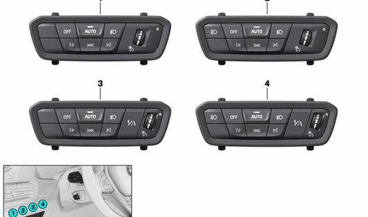 Módulo interruptor de luces OEM 61315A16B06 para BMW X5 G05, G05N, X6 G06, G06N, X7 G07. Recambio original BMW.