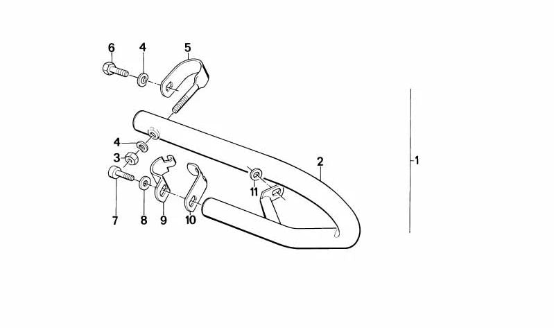 Abrazadera (Schelle) OEM 46711237759 para BMW Motorrad R50, R60, R60/2, R50/2. Original BMW.