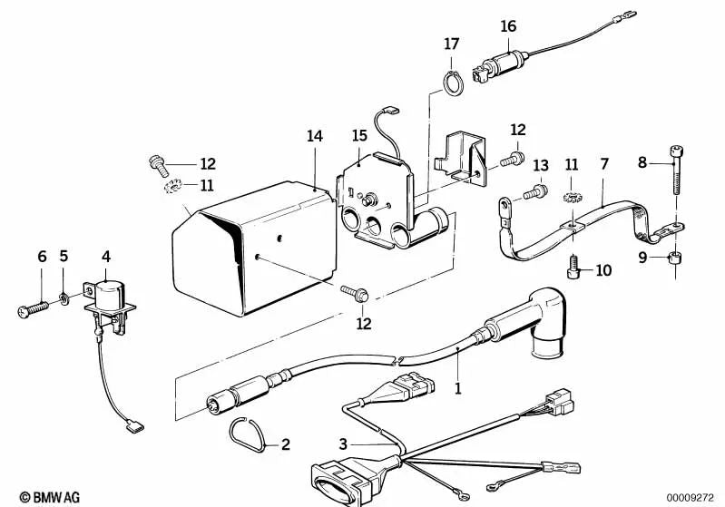 Zylindrische Schraube mit Waschmaschine für BMW E30, E34, E39 (OEM 0711919886). Original BMW