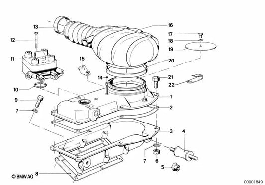 Colector de admisión OEM 13519056613 para BMW Serie 3 E21, Serie 5 E12. Original BMW.