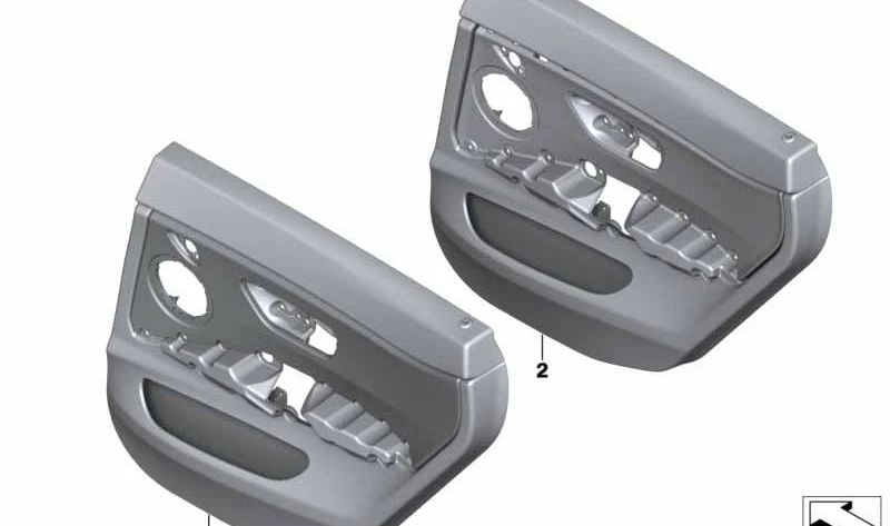 Panel tapizado de puerta trasera derecha OEM 51428061038 para BMW F36. Original BMW.