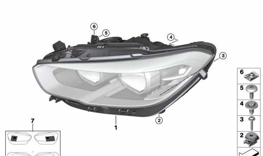 LED Right Front AHL OEM 63117414148 für BMW F20, F21, F20N, F21N. Original BMW.