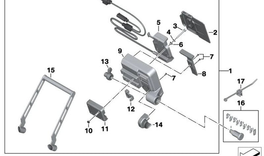 Juego de reparación de cilindro de cierre OEM 51258393958 para motos BMW F750GS, F850GS, F900R, F900XR... y más. Original BMW Motorrad.