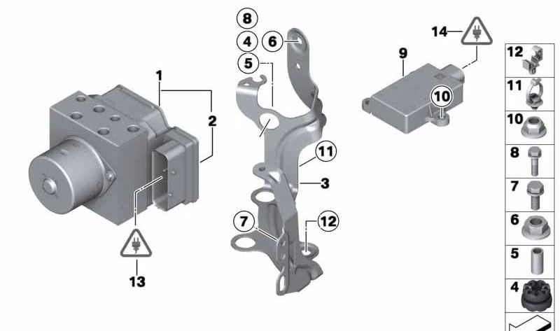 Sensor de ABS trasero OEM 34526797326 para MINI R56 LCI, Clubman R55 LCI, Cabrio R57 LCI, Coupé R58, Roadster R59, Countryman R60, Paceman R61. Original MINI.