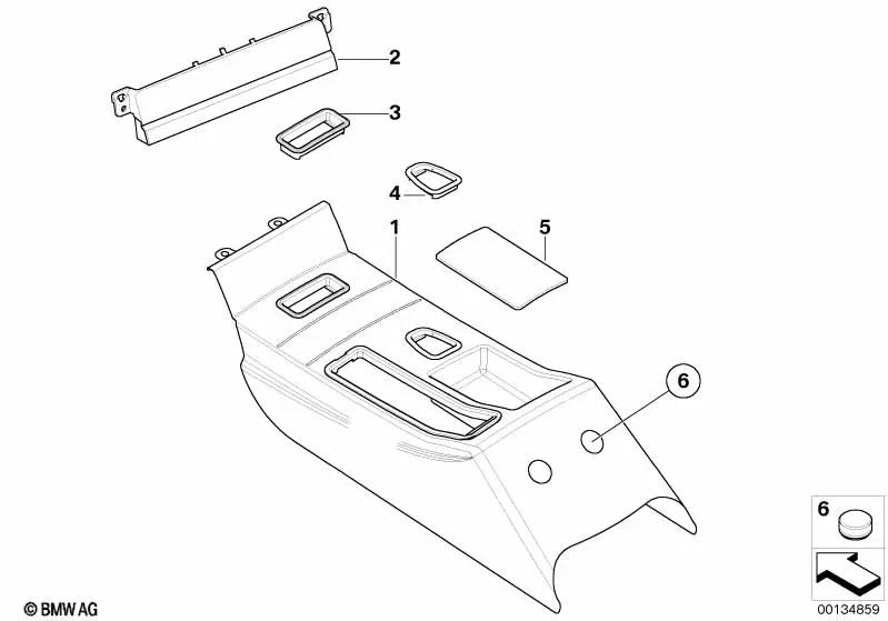 Einlage pour la série BMW 3 E46 (OEM 51169503962). BMW d'origine.