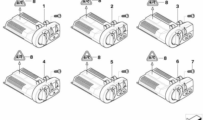 Módulo de interruptor de luces OEM 61319146284 para BMW E85, E86. Original BMW.