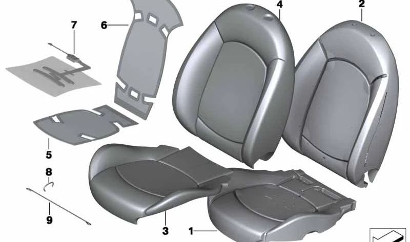 Estera sensor airbag acompañante OEM 52102755393 para MINI R55, R56, R57, R58, R59, R60, R61… y más. Original MINI.