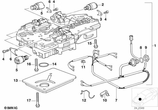 Anel de vedação toroidal OEM 24311218572 para BMW 3' E30, 5' E28, 5' E34, 7' E32, 8' E31. BMW genuíno.