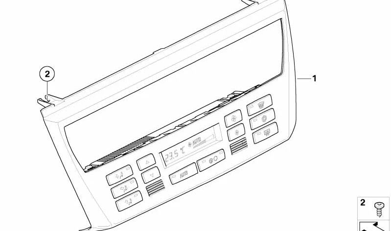 Módulo de control del climatizador automático AUC OEM 64113443981 para BMW E83. Original BMW.
