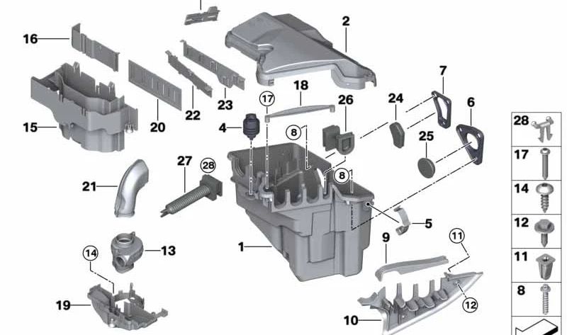 Tubo de ventilación OEM 12907555106 para BMW E70 y E71. Original BMW.