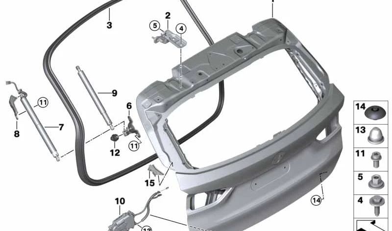 Right coupling lever for BMW F48, F49 (OEM 51247350836). Original BMW.