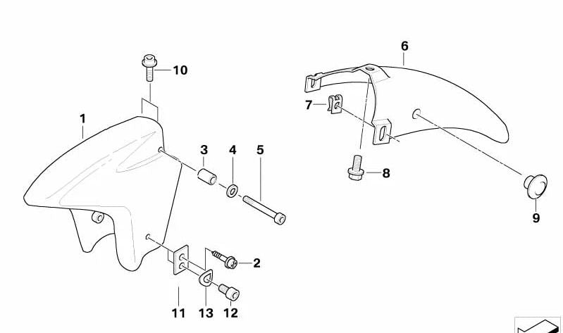 Tornillo ISA M6X16MM OEM 46627675024 para BMW Motorrad R1200 CL, R1150 RT, R850 RT. Original BMW Motorrad.