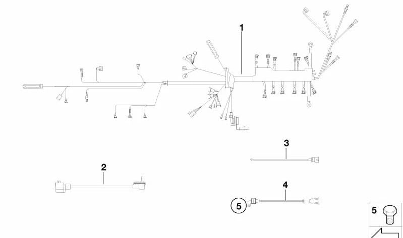 Cable distribuidor 1370MM OEM 12511711200 para BMW Serie 3 E30 (1982–1994). Original BMW.