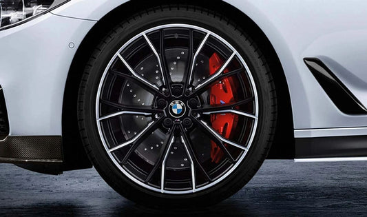 Kit de frenos deportivos M Performance 18" OEM 34108857048 para BMW G42, G20, G20N, G21, G21N, G22, G23, G26. Ideal para mejorar frenado. Original BMW.
