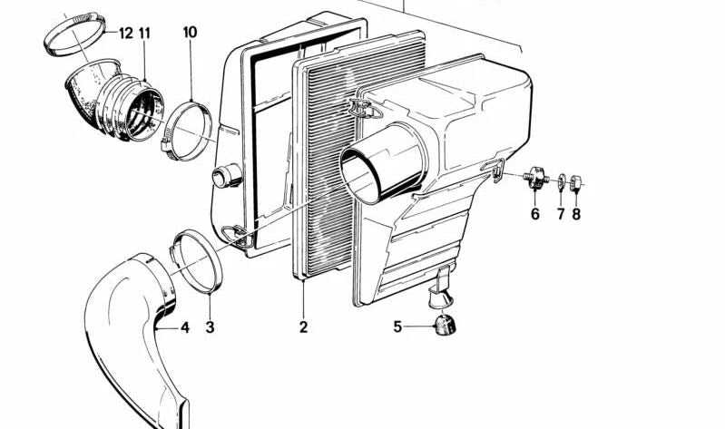 Bellows for BMW 3 Series E21, 5 Series E12, E28 (OEM 13711267145). Original BMW.