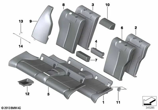 Linkslederunterstützung für BMW F22, F22N (OEM 5220734877). Original BMW