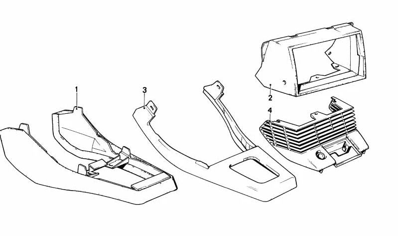 Embellecedor salpicadero en color antracita OEM 51161885349 para BMW E28. Recambio original BMW.